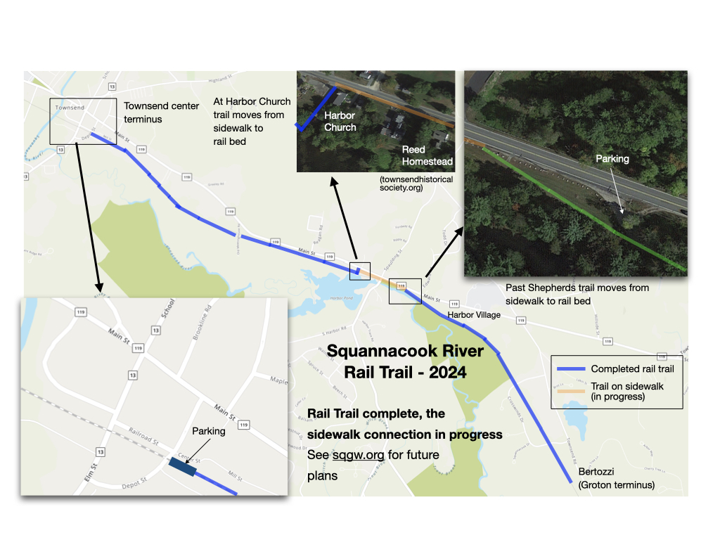 Squannacook River Rail Trail map